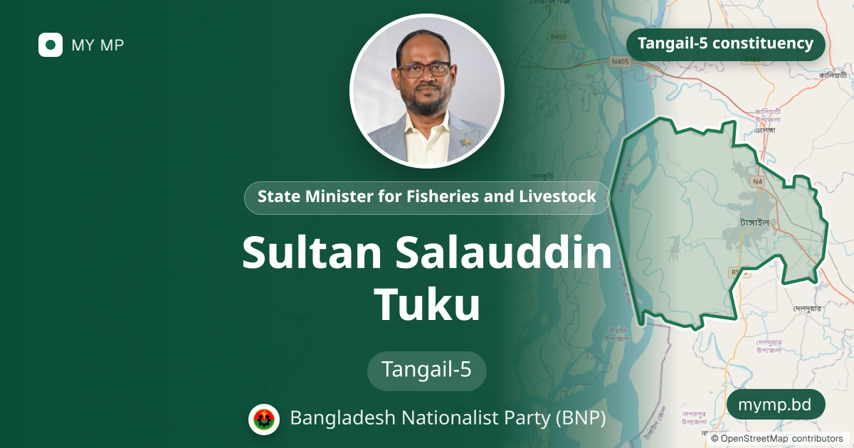 Sultan Salauddin Tuku | MP for Tangail-5 | My MP